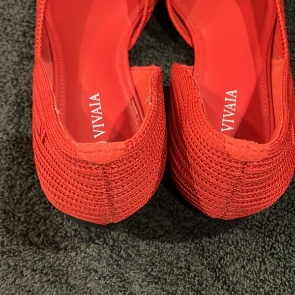 Ruby Red Pointed-Toe Flats - Picture 4 of 9